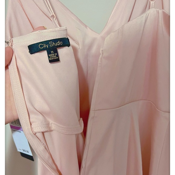 Blush Pink Skater Dress Perfect for Homecoming Dance - Picture 2 of 2